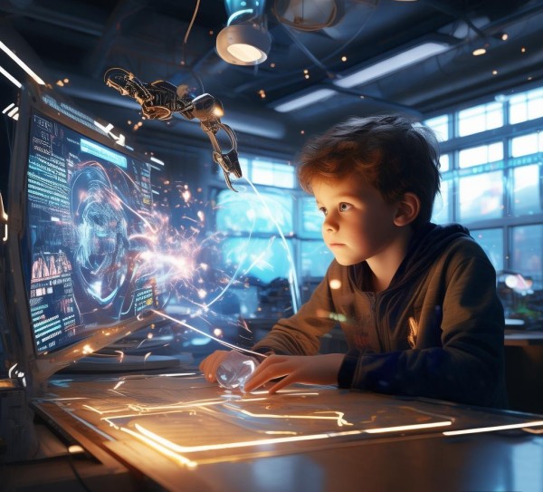 科技与创新的火花，六年级科幻画中的未来畅想